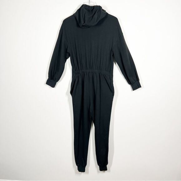 Magnlens Women’s Size Large Black Elastic Waist Pocket Zip Paracord Jumpsuit - Picture 4 of 16